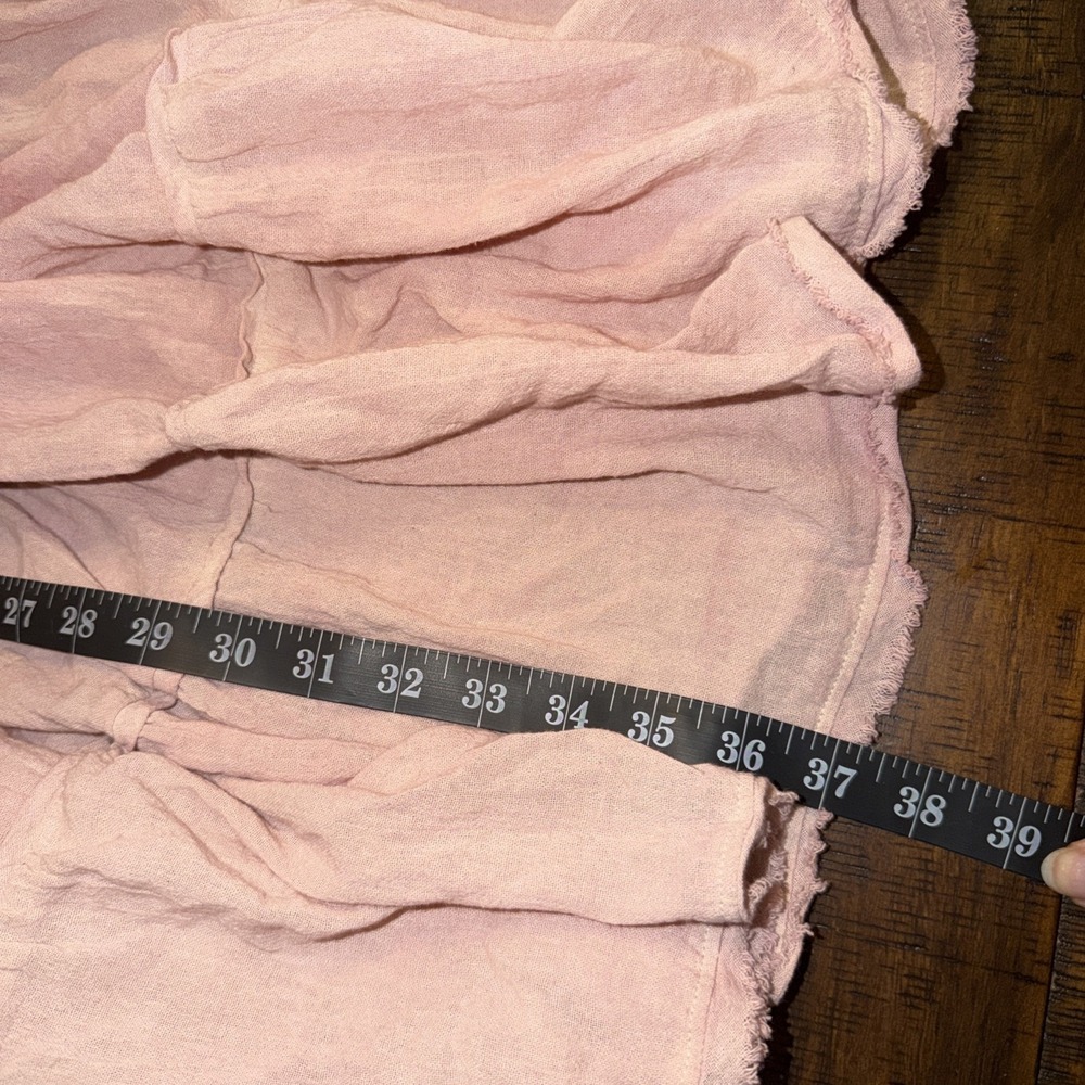 Free People Maxi Skirt Simply Smitten Blush Pink Tiered Medium Boho Whimsical - Picture 5 of 5